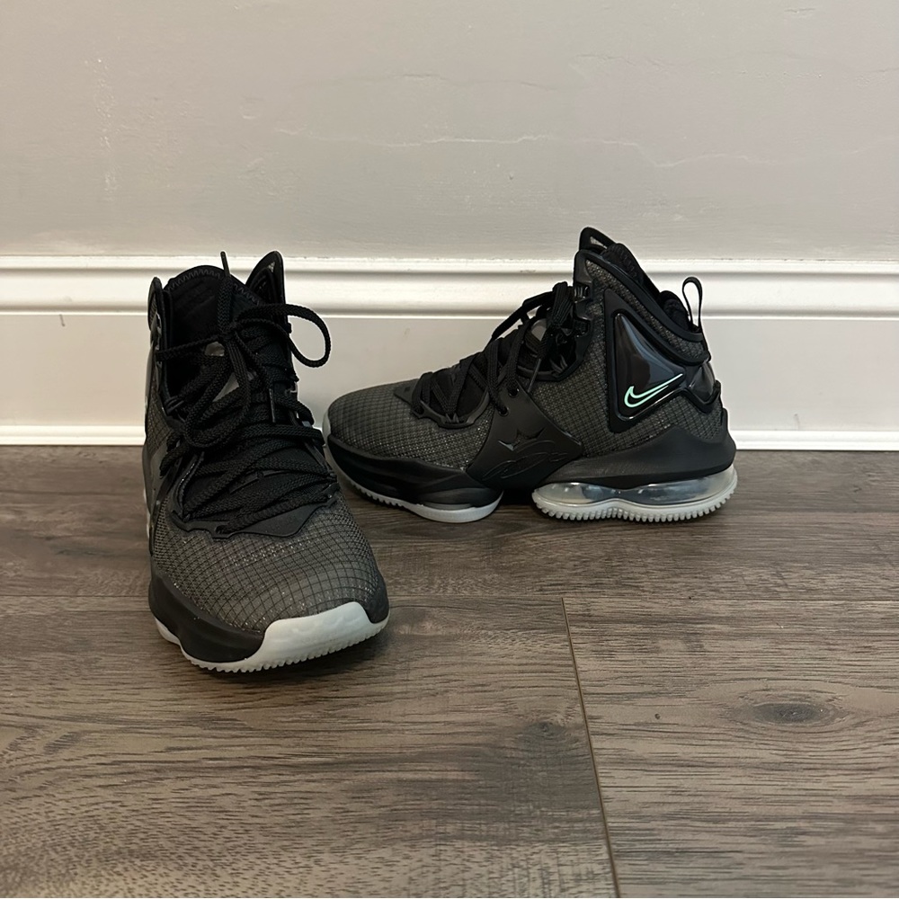 Nike Lebron 19 Black Aqua Kids Shoes